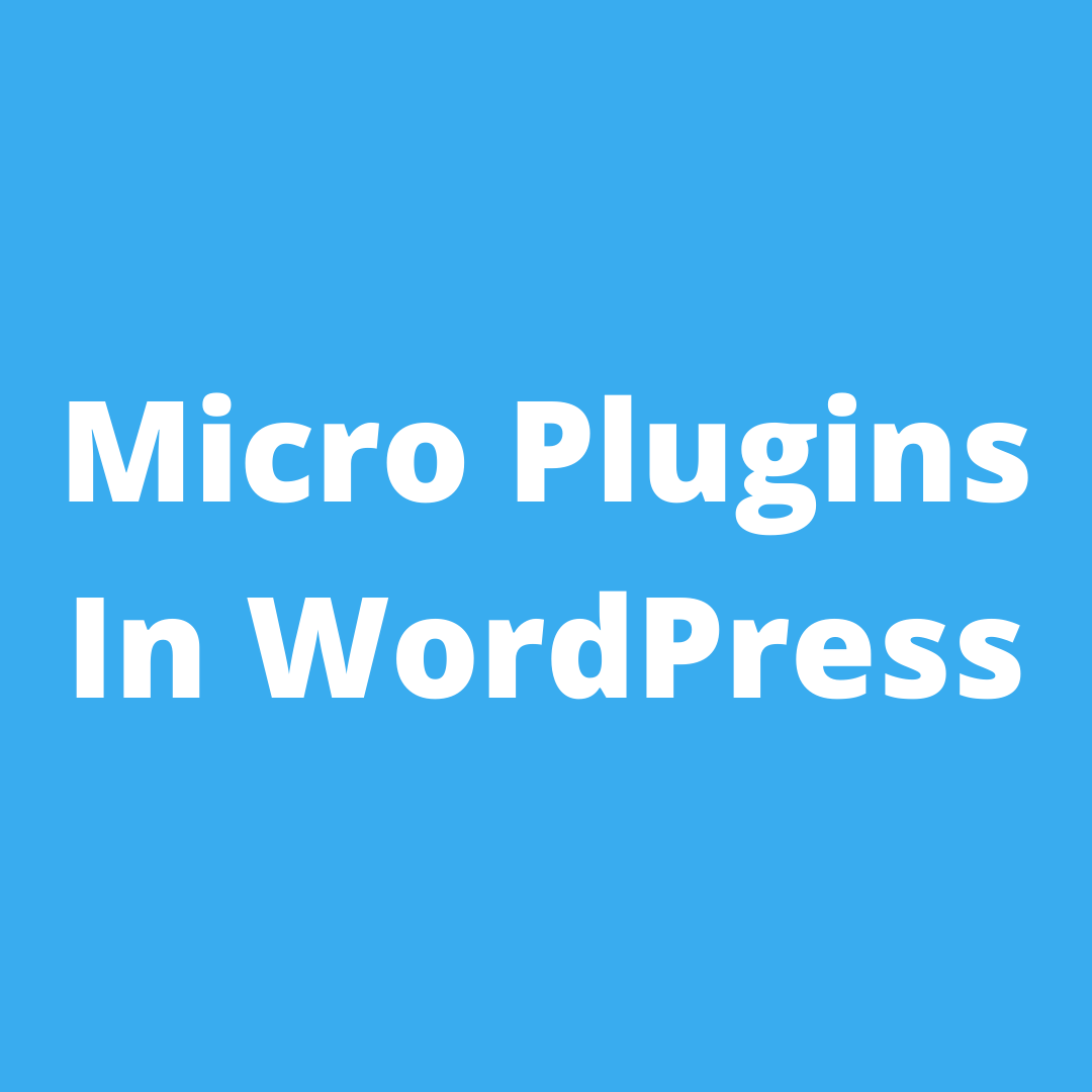 Micro Plugins In WordPress